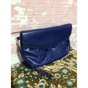 Vintage Royal Blue Clutch with Removable Strap